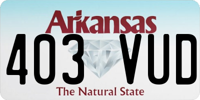 AR license plate 403VUD