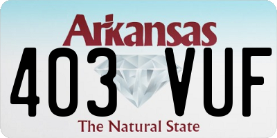 AR license plate 403VUF