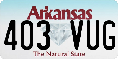 AR license plate 403VUG