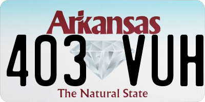 AR license plate 403VUH