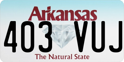 AR license plate 403VUJ