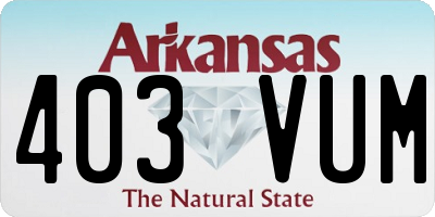 AR license plate 403VUM