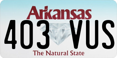 AR license plate 403VUS