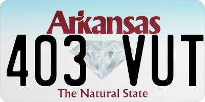 AR license plate 403VUT