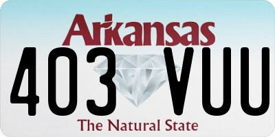 AR license plate 403VUU