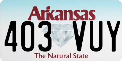 AR license plate 403VUY