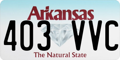 AR license plate 403VVC