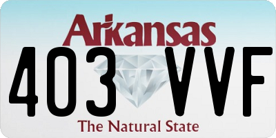AR license plate 403VVF