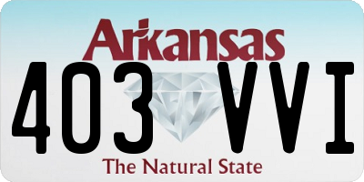 AR license plate 403VVI