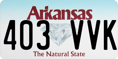 AR license plate 403VVK