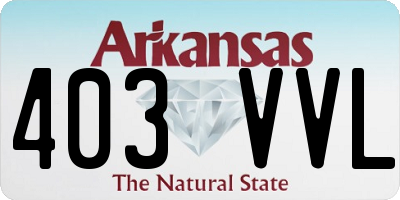 AR license plate 403VVL