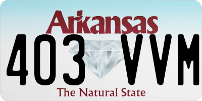 AR license plate 403VVM