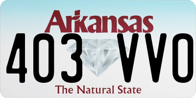 AR license plate 403VVO