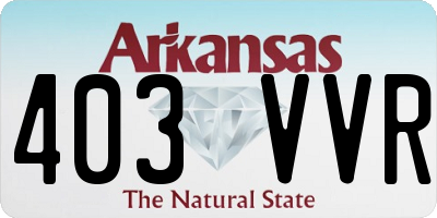 AR license plate 403VVR