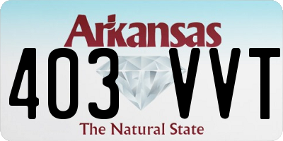 AR license plate 403VVT
