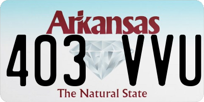 AR license plate 403VVU