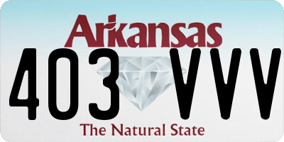 AR license plate 403VVV
