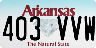 AR license plate 403VVW