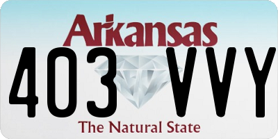 AR license plate 403VVY