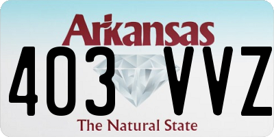 AR license plate 403VVZ