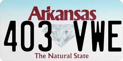 AR license plate 403VWE
