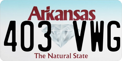 AR license plate 403VWG