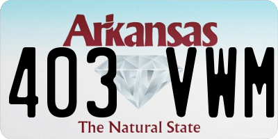 AR license plate 403VWM