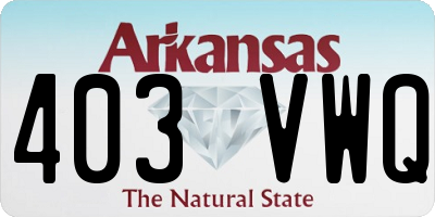 AR license plate 403VWQ