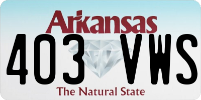 AR license plate 403VWS