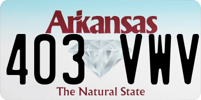 AR license plate 403VWV