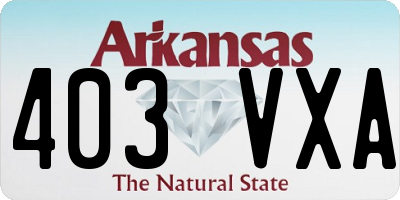 AR license plate 403VXA