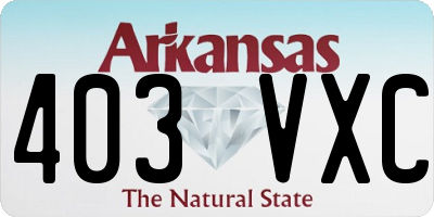 AR license plate 403VXC