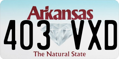 AR license plate 403VXD