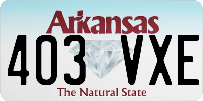 AR license plate 403VXE