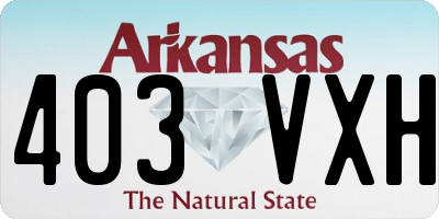 AR license plate 403VXH