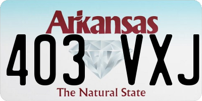 AR license plate 403VXJ