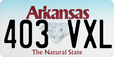 AR license plate 403VXL