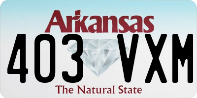 AR license plate 403VXM