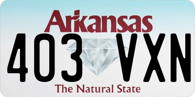 AR license plate 403VXN