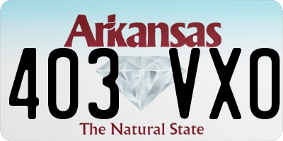AR license plate 403VXO