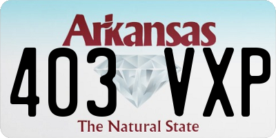 AR license plate 403VXP