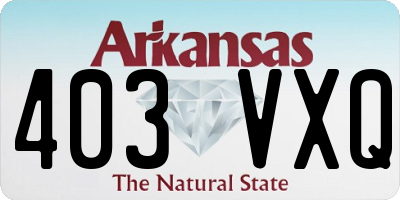 AR license plate 403VXQ
