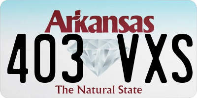 AR license plate 403VXS