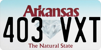 AR license plate 403VXT