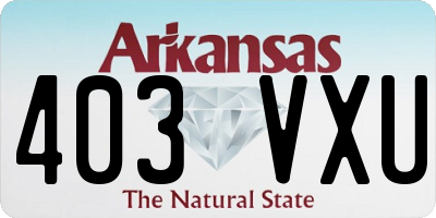 AR license plate 403VXU
