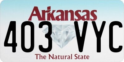 AR license plate 403VYC