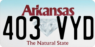 AR license plate 403VYD