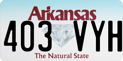 AR license plate 403VYH
