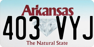 AR license plate 403VYJ
