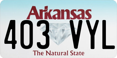 AR license plate 403VYL